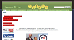 Desktop Screenshot of harmonyphysics.com