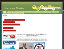 Tablet Screenshot of harmonyphysics.com